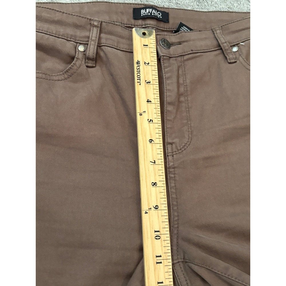 Buffalo David Bitton Hanna High Rise Skinny Pants Brown Soft Stretch 12/32 - Picture 6 of 9